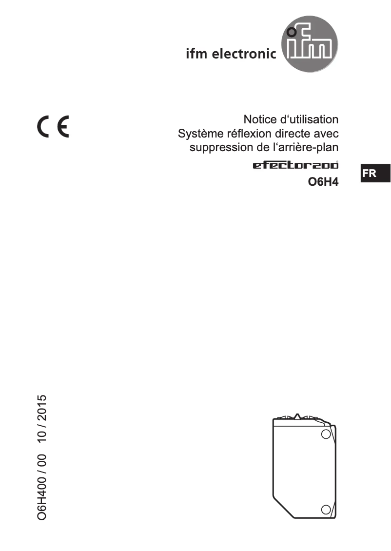 Page 1 of the manual User Manual IFM O6H405