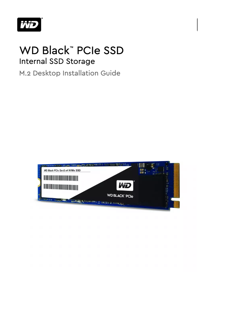 Image de la première page du manuel de l'appareil Black 3D NAND SSD
