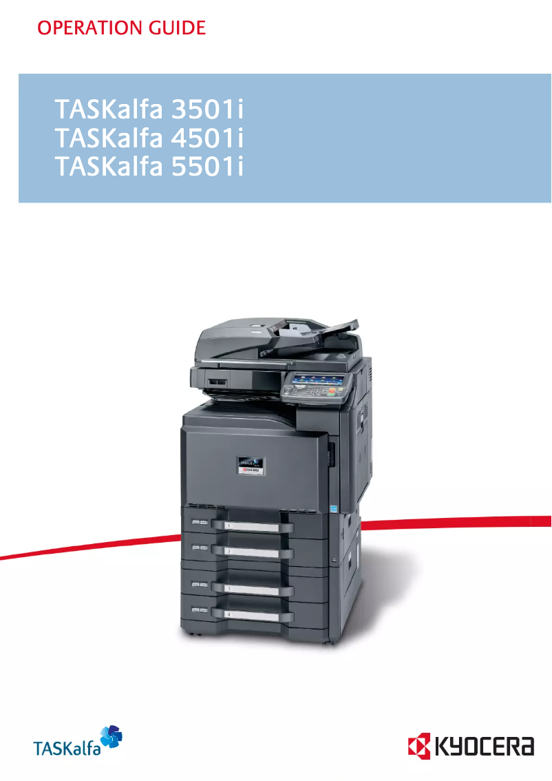 Page 1 of the manual User Manual Kyocera TASKalfa 5501i