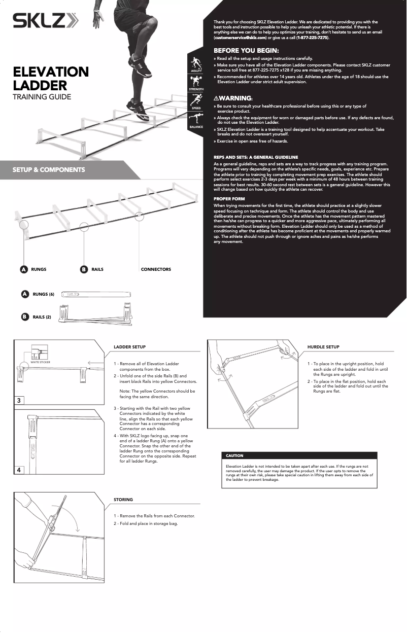 First page image of the manual for Elevation Ladder