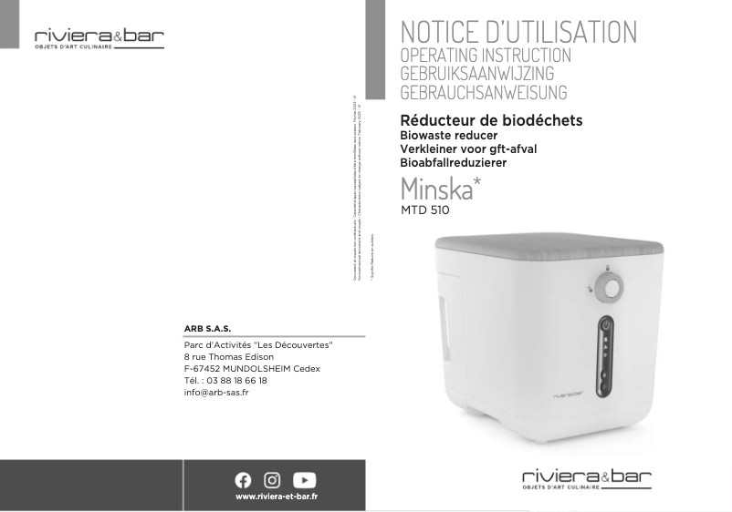 First page image of the manual for MTD510