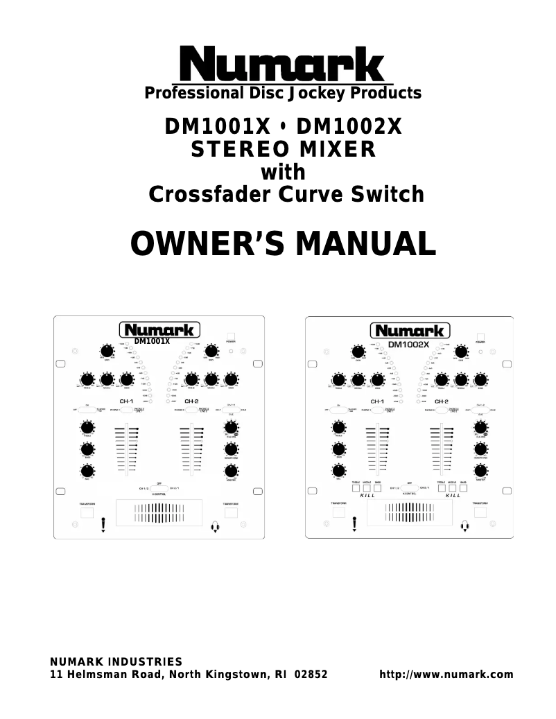 First page image of the manual for DM1002X