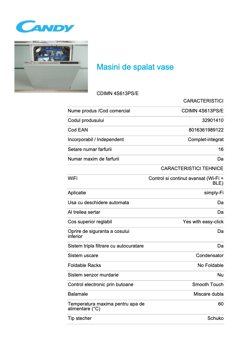 First page image of the manual for CDIMN 4S613PS/E