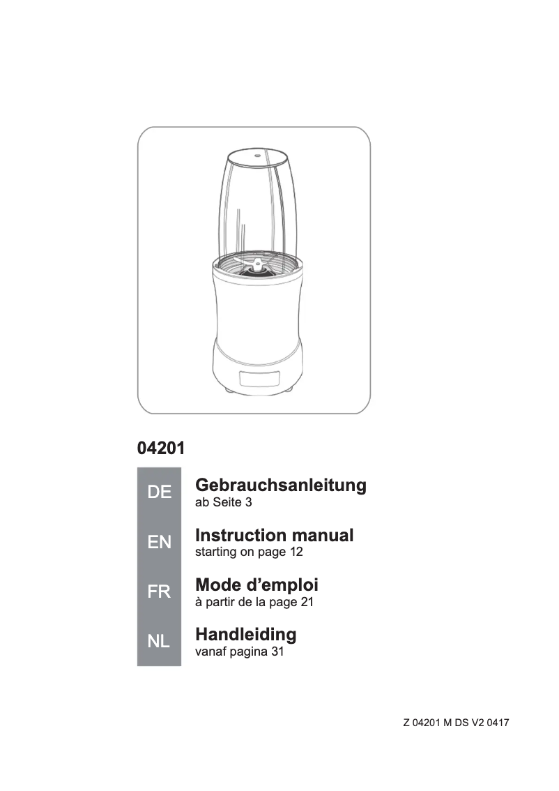 First page image of the manual for 04201