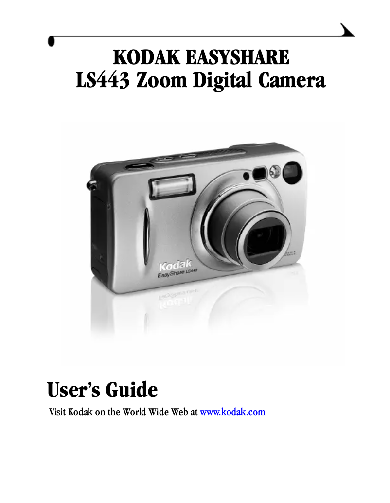 First page image of the manual for EasyShare LS443 Zoom