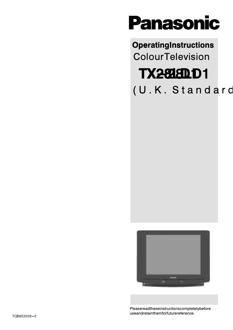 Page 1 of the manual User Manual Panasonic TX-28LD1
