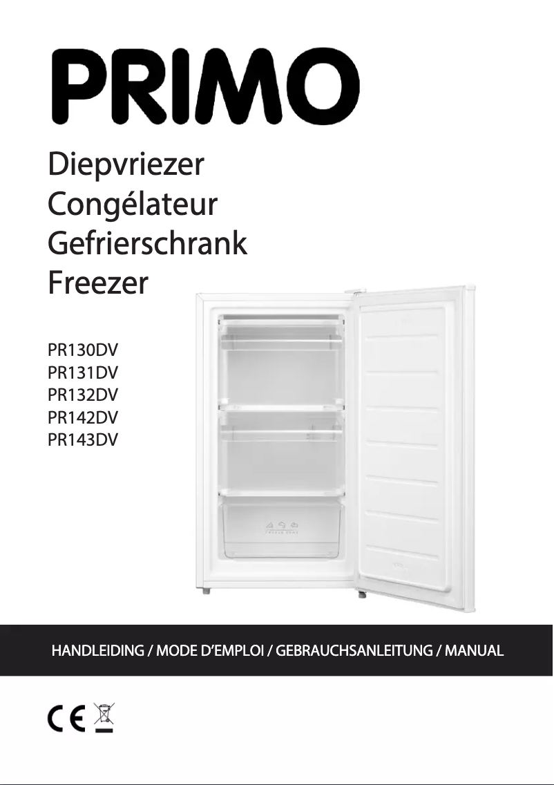 First page image of the manual for PR142DV