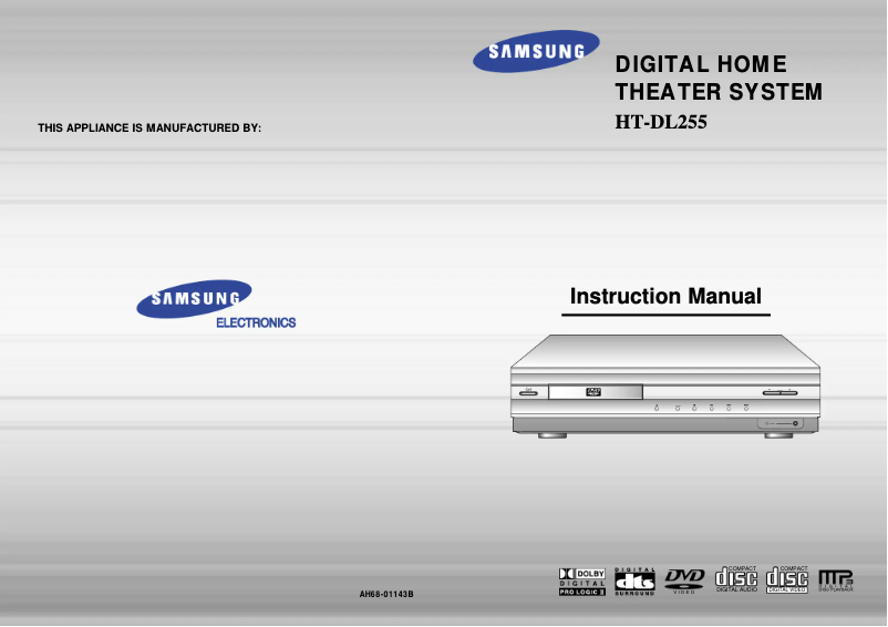 First page image of the manual for HT-DL255