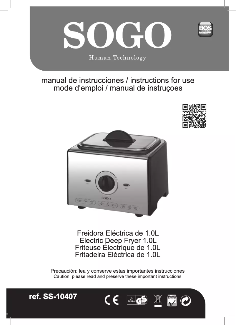 First page image of the manual for SS-10407