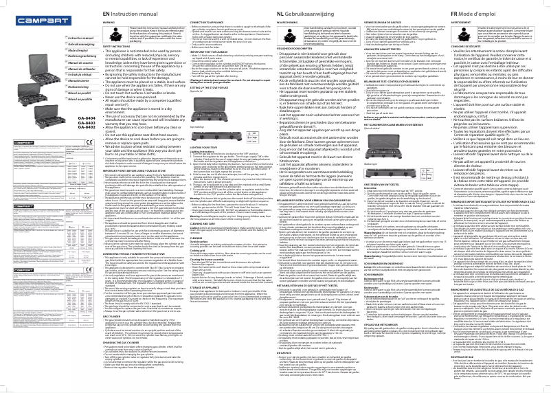 Page 1 of the manual User Manual TriStar GA-8402