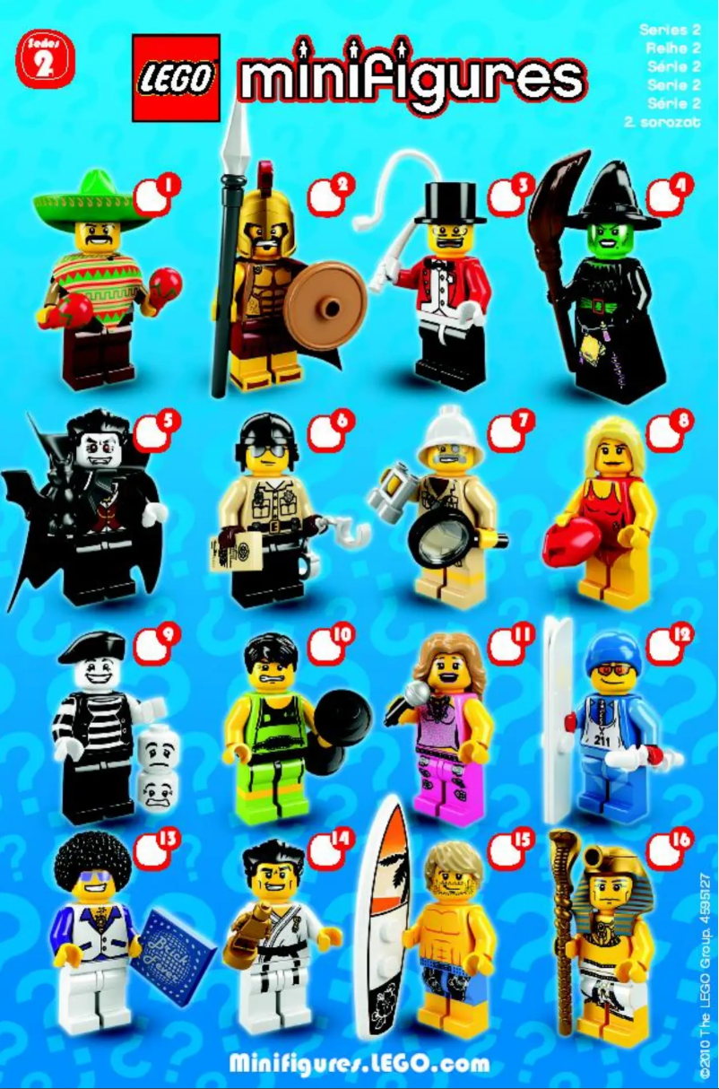 Page 1 of the manual Visual Instructions Lego Minifigures 8684