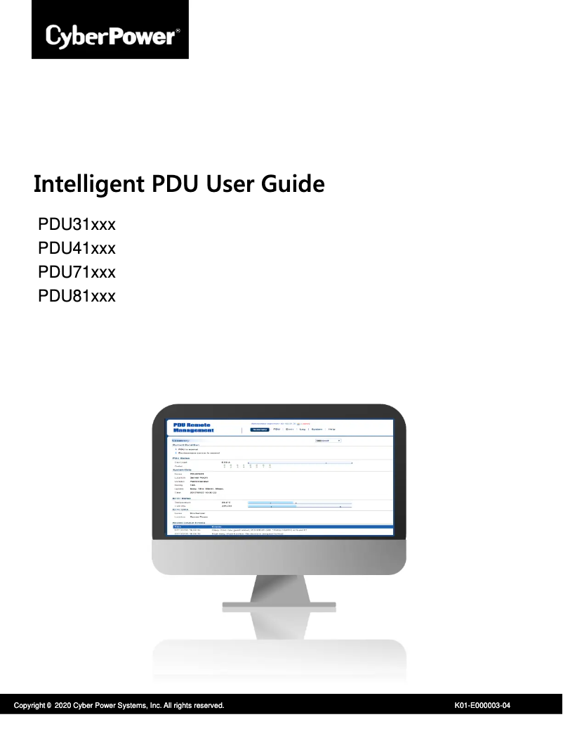 Page 1 of the manual User Manual CyberPower PDU24005