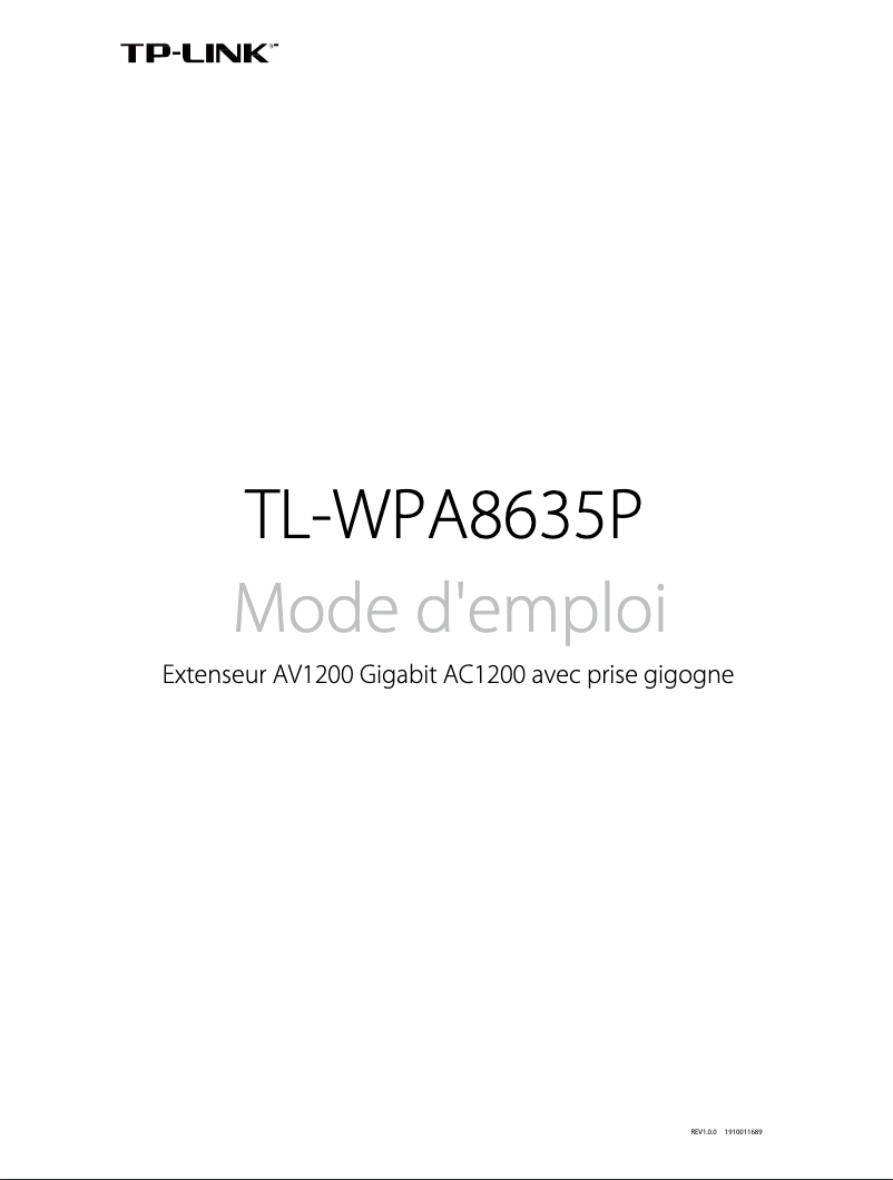 First page image of the manual for TL-WPA8635P