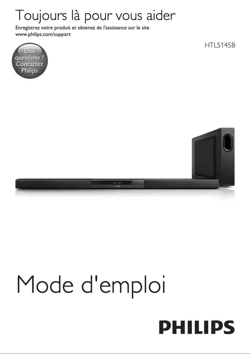 Page 1 of the manual User Manual Philips HTL5145B