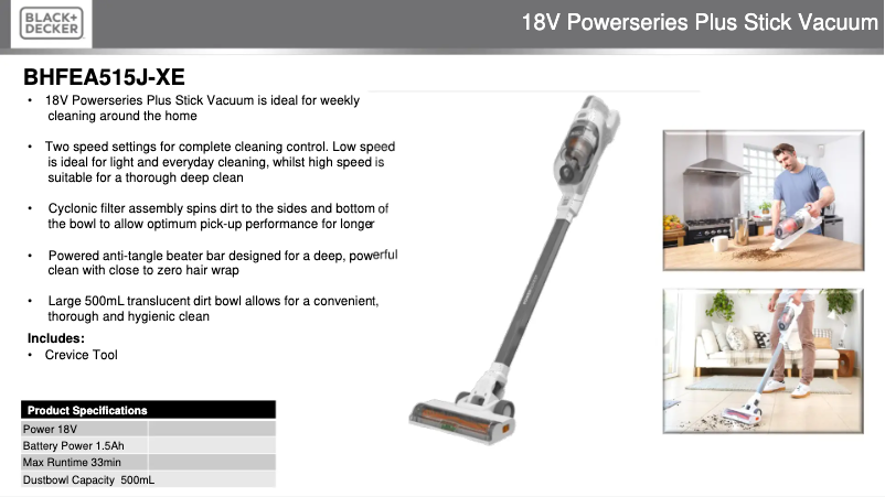 First page image of the manual for BHFEA515J