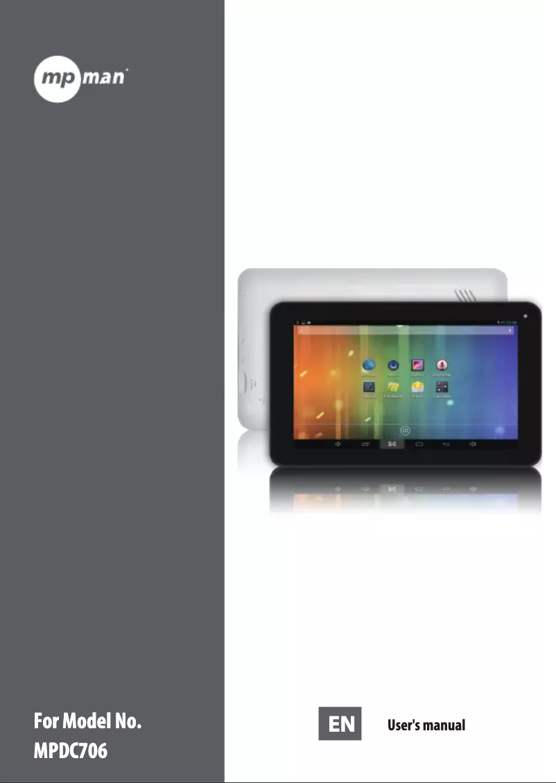 Page 1 of the manual User Manual Mpman MPDC706 HD