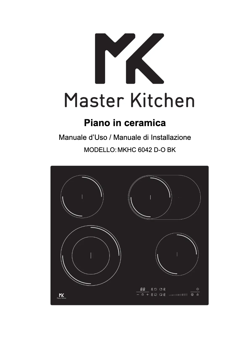 Page 1 of the manual User Manual Master Kitchen MKHC 6042 D-O BK