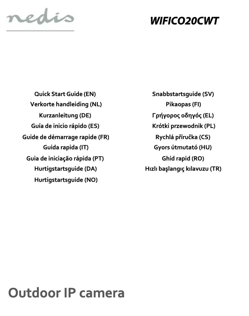 Page 1 of the manual User Manual Nedis WIFICO20CWT