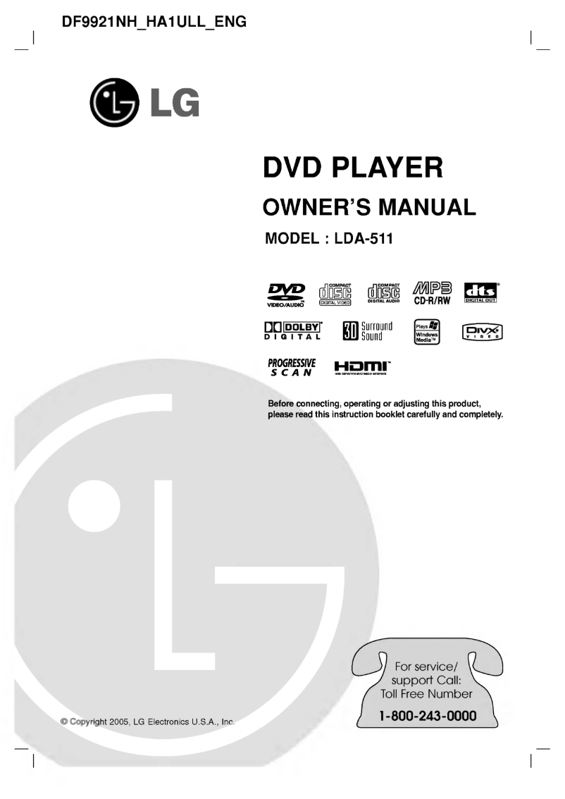 First page image of the manual for LDA-511