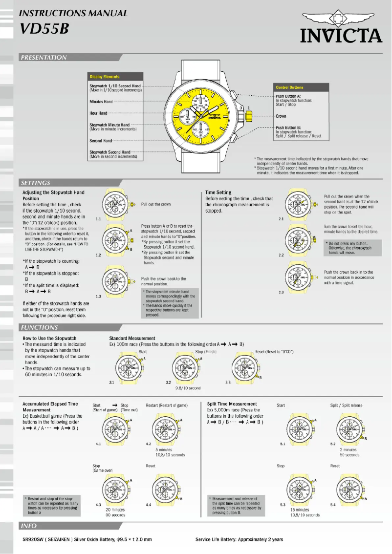 Page 1 of the manual User Manual Invicta DC Comics 29062