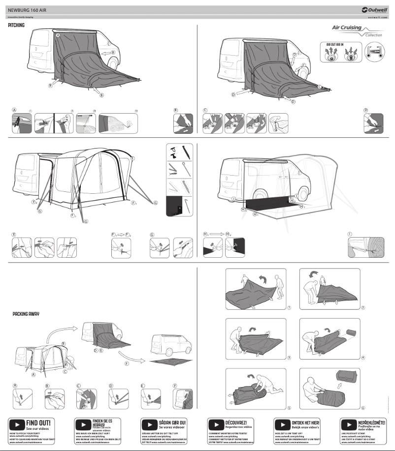 Page 1 of the manual Instruction Manual Outwell Newburg 160 Air