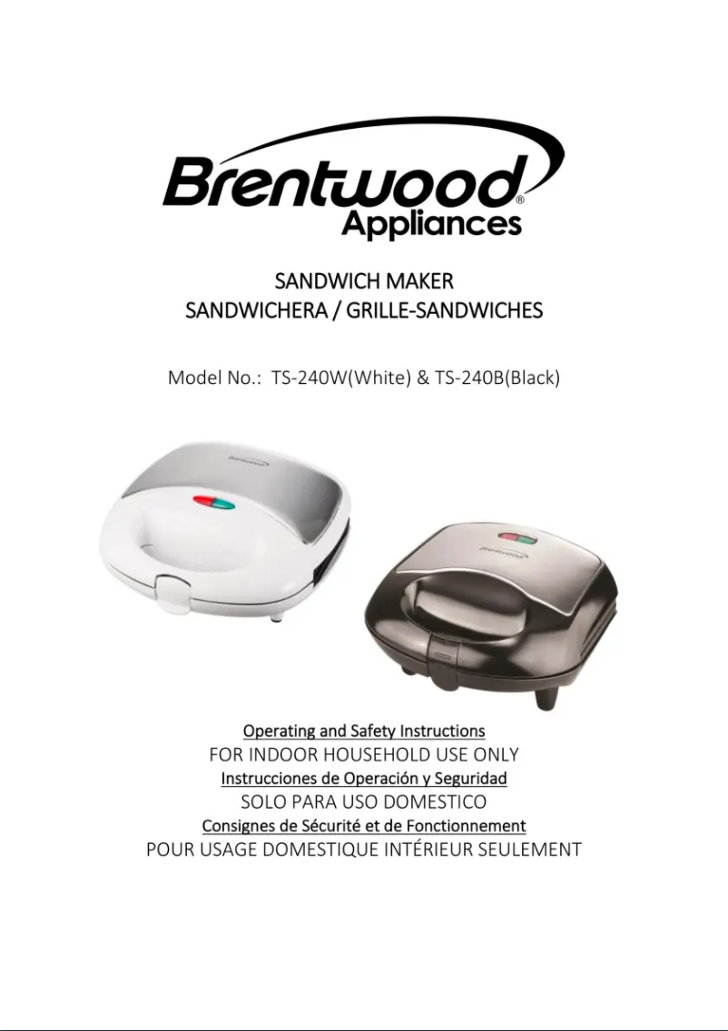 Page 1 of the manual User Manual Brentwood TS-240W