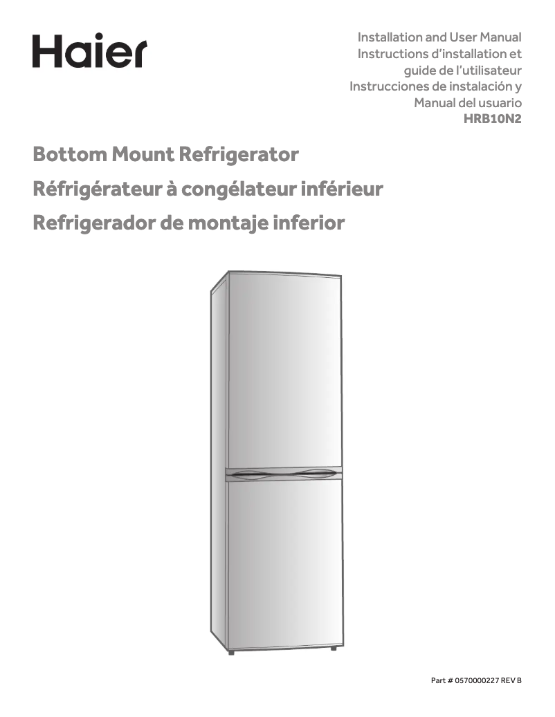 First page image of the manual for HRB10N2