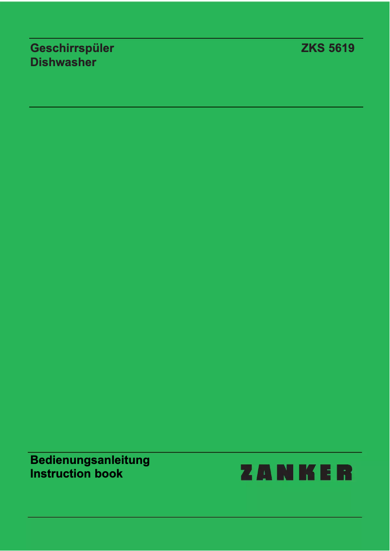 First page image of the manual for ZKS5619AL