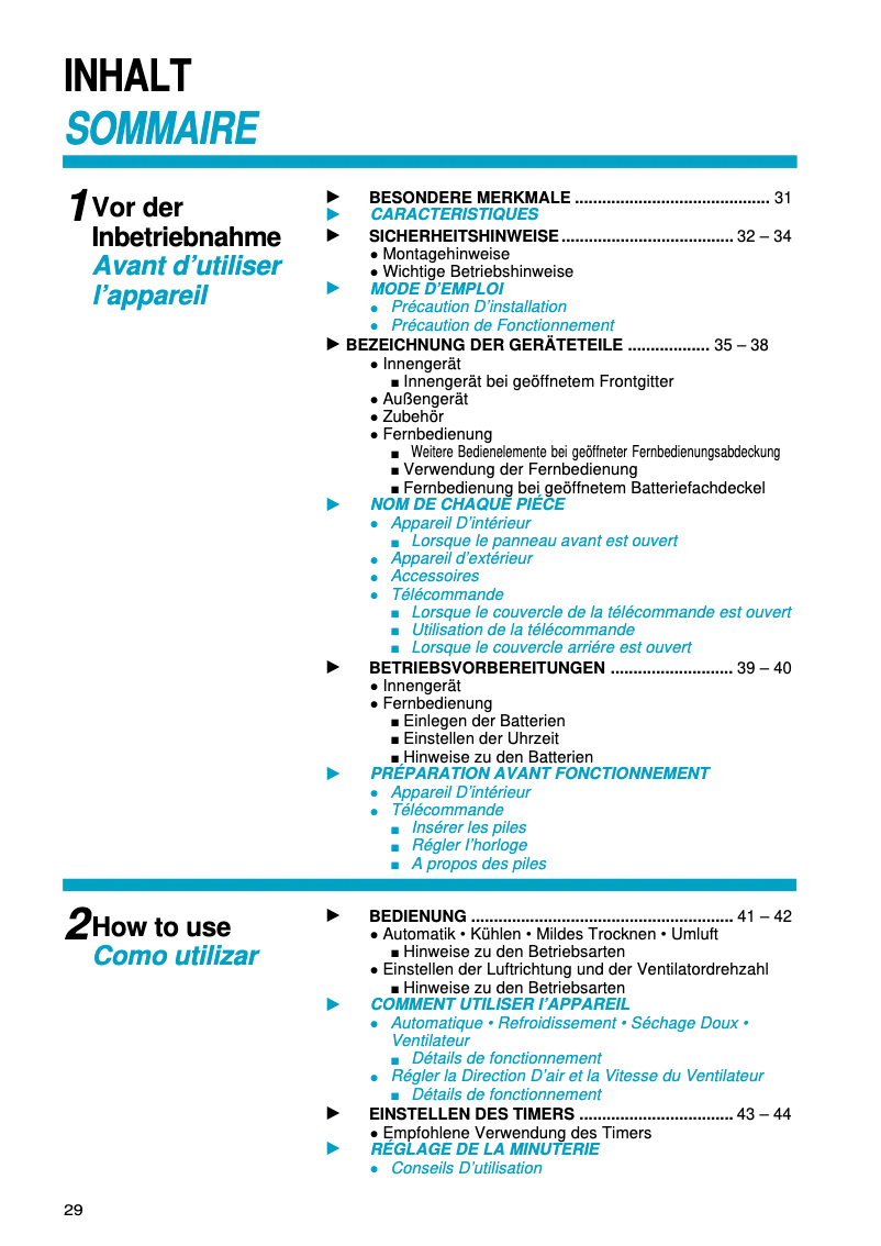 First page image of the manual for CS-C75KE