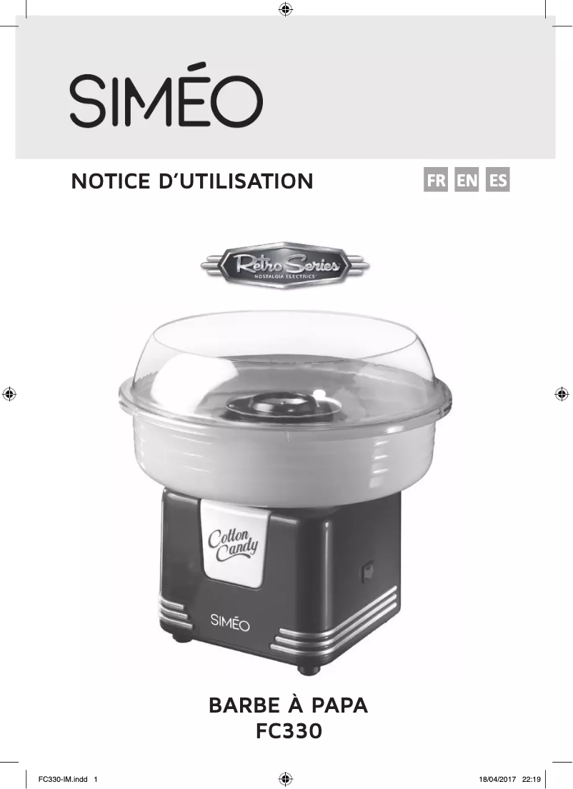 Image de la première page du manuel de l'appareil FC330
