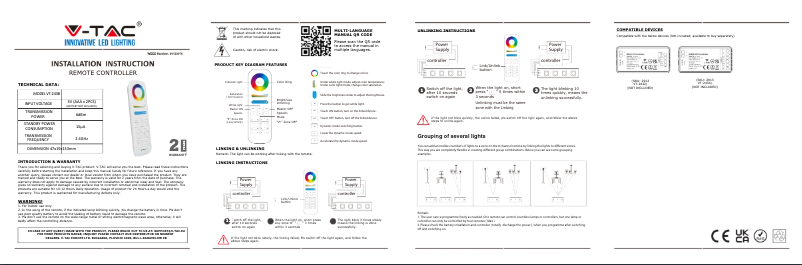 First page image of the manual for VT-2438
