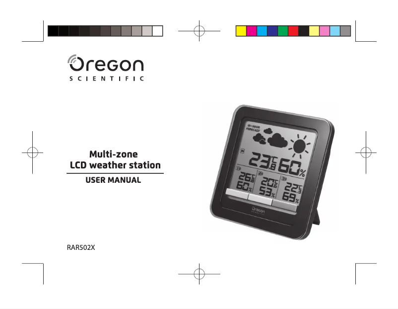 Page 1 of the manual User Manual Oregon Scientific RAR502X