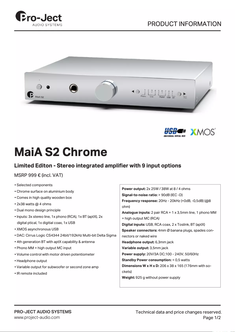 Image de la première page du manuel de l'appareil MaiA S2