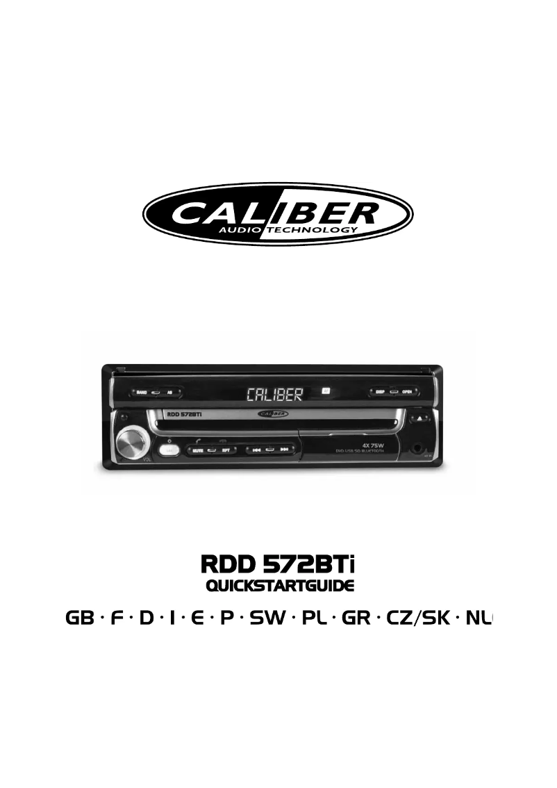 First page image of the manual for RDD 572BTI