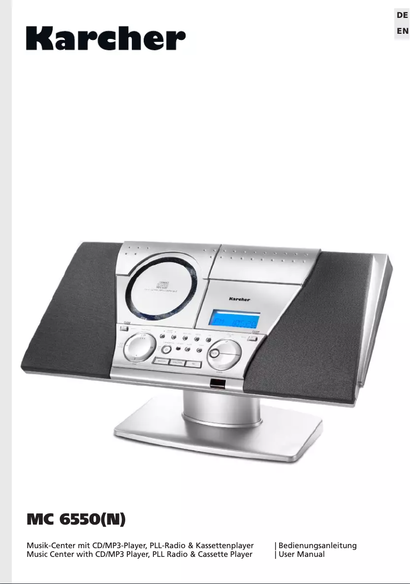 Page 1 of the manual User Manual Karcher Audio MC 6550