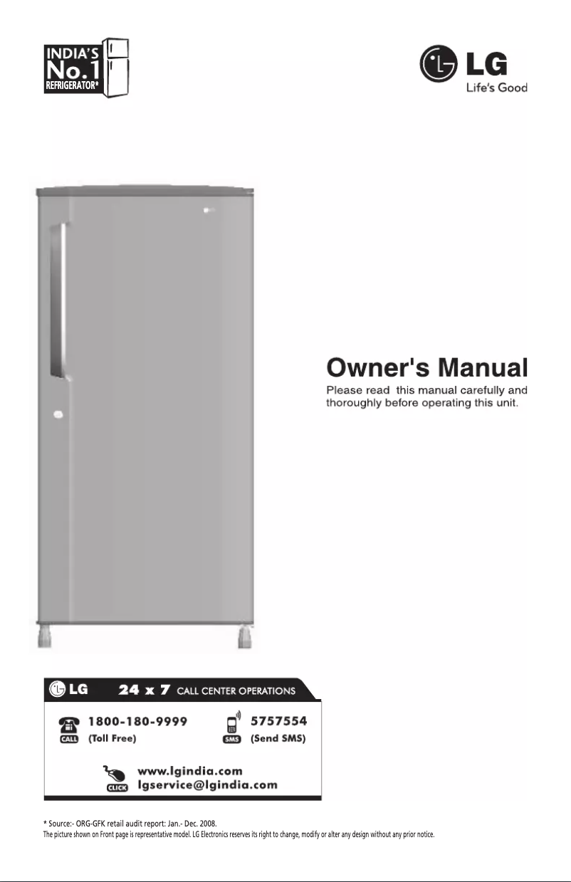 Page 1 of the manual User Manual LG GL-241NT4