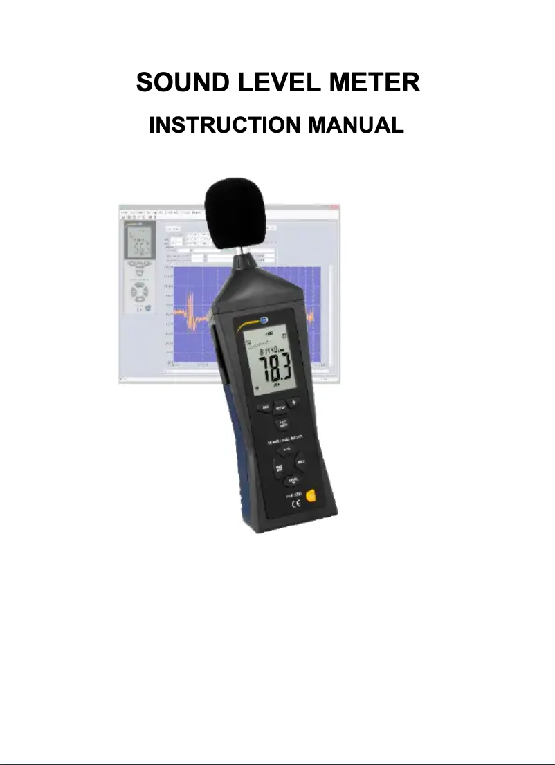 Page 1 of the manual User Manual PCE Instruments PCE-322A