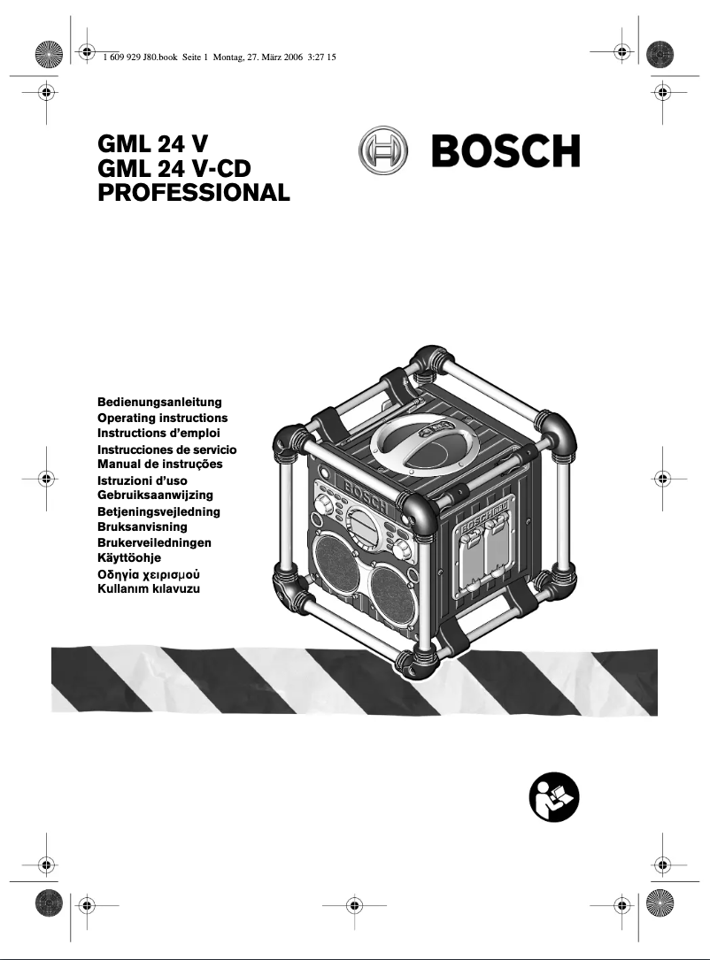 First page image of the manual for GML 24 V-CD