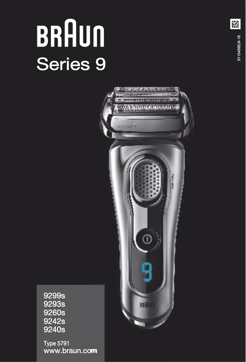 Page 1 of the manual User Manual Braun Series 9 9299S
