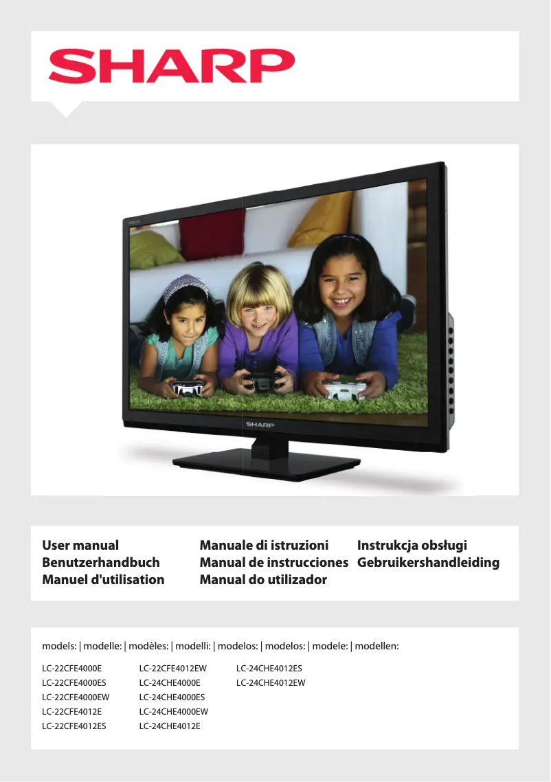 First page image of the manual for LC-24CHE4000EW