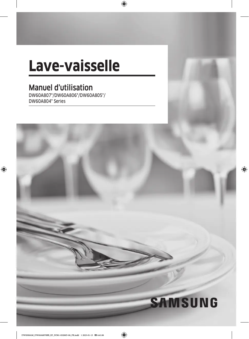 First page image of the manual for DW60A8060BB