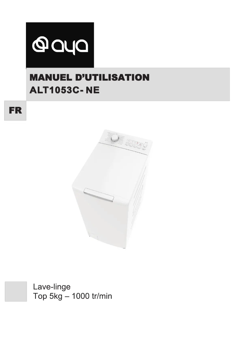 First page image of the manual for ALT1053C