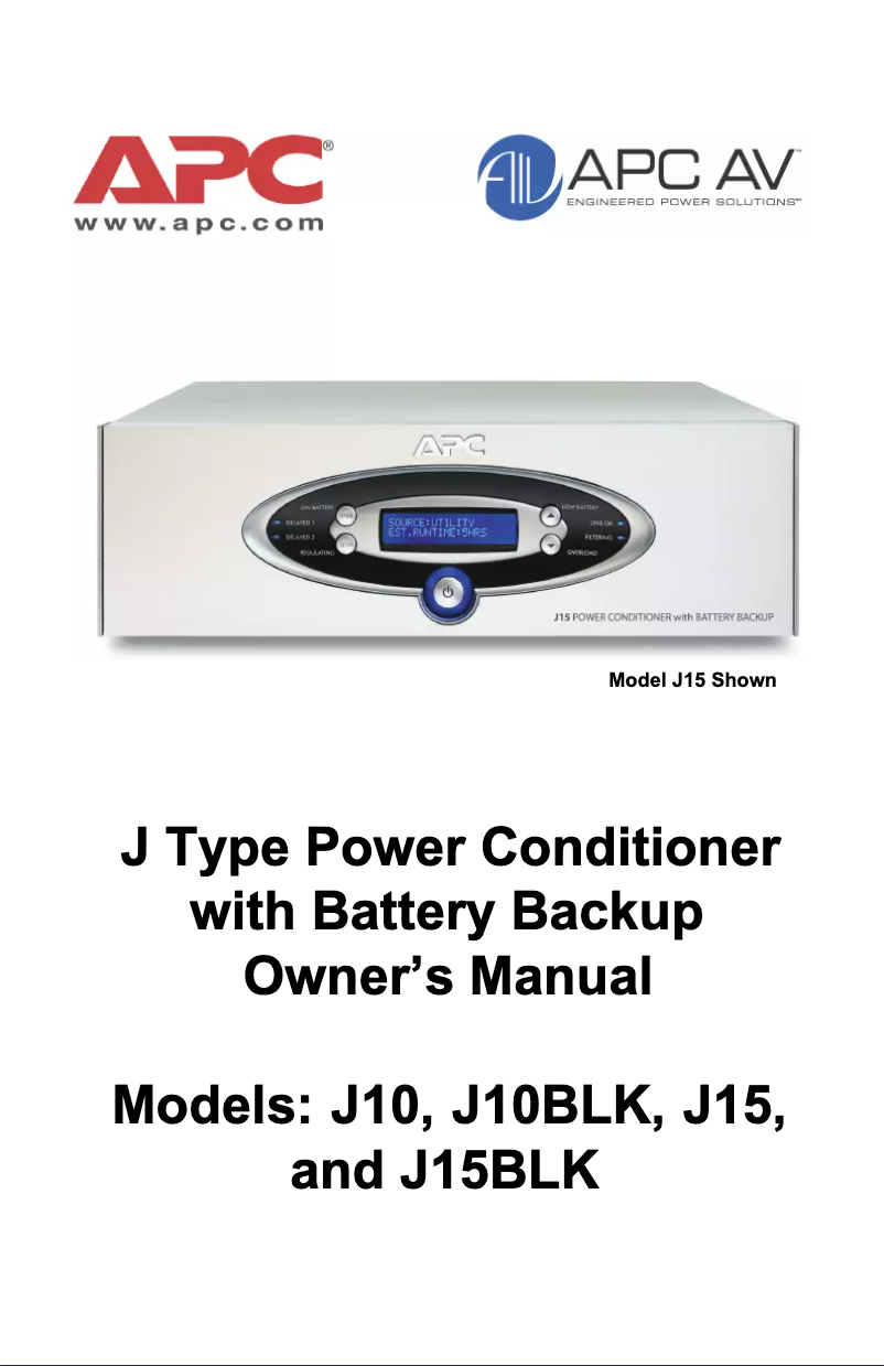 Image de la première page du manuel de l'appareil J25