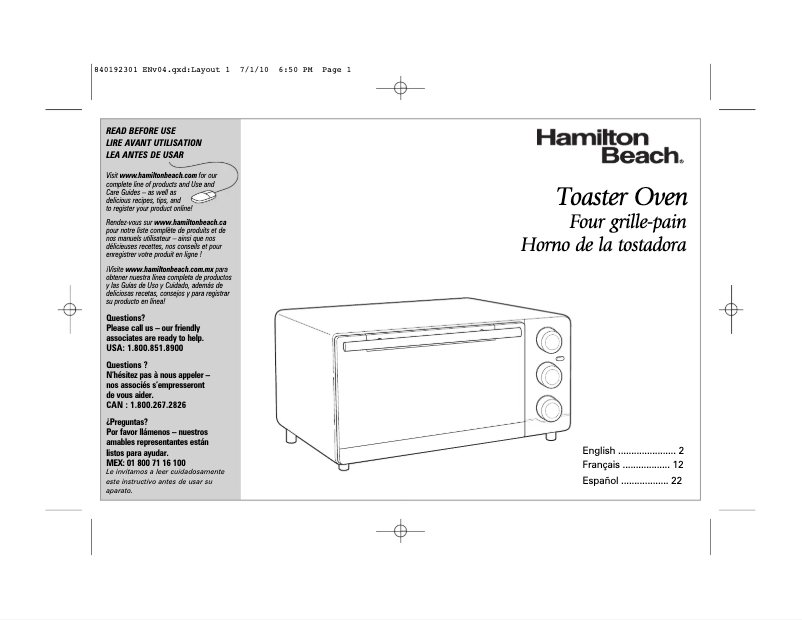 Image de la première page du manuel de l'appareil 31408