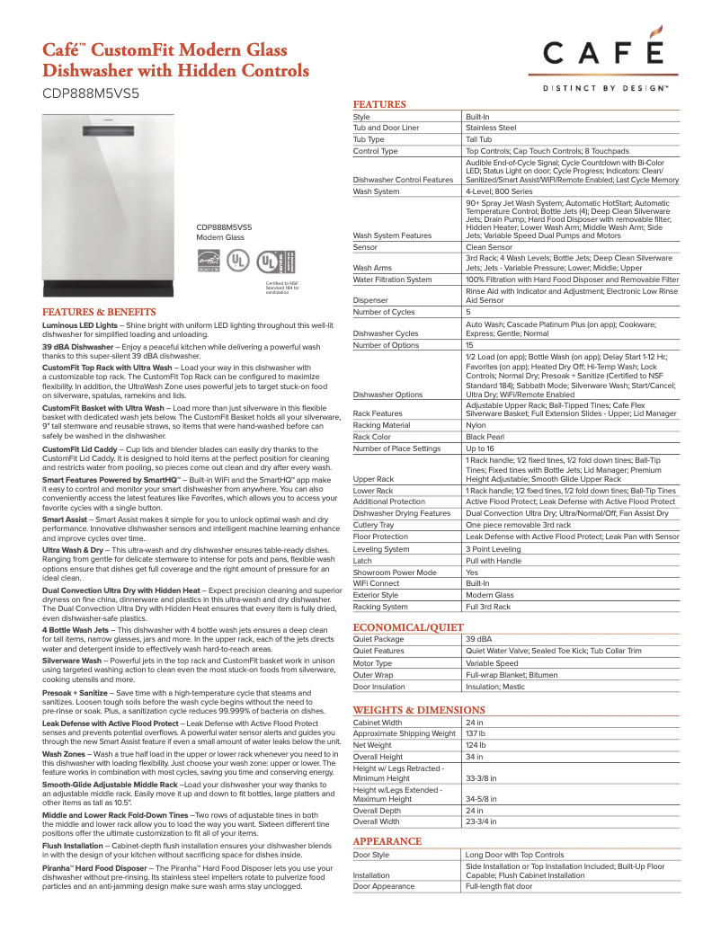 First page image of the manual for CDP888M5VS5