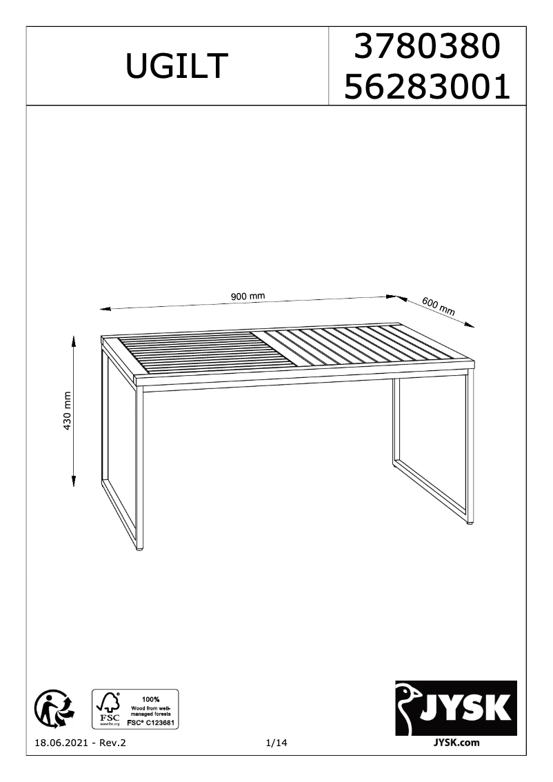 First page image of the manual for 3780380