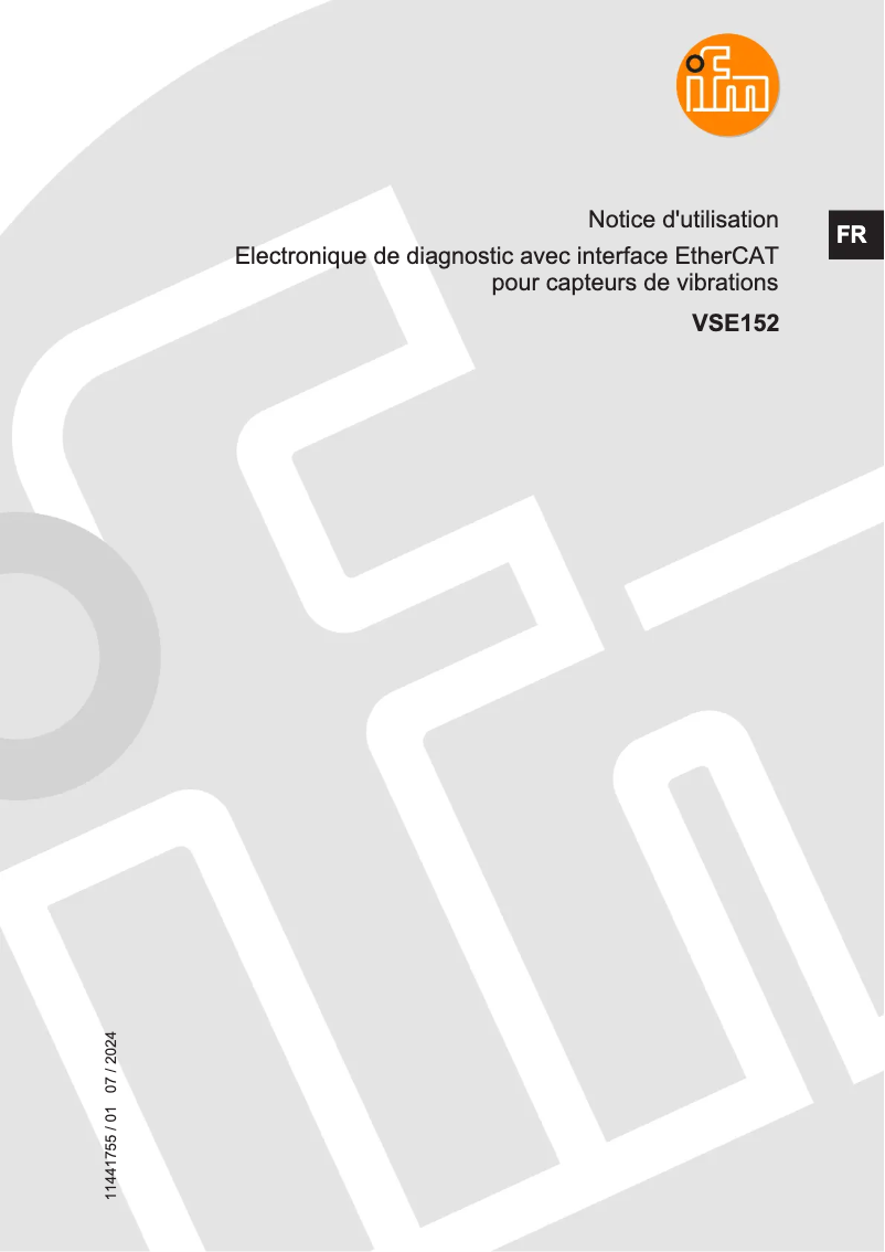 First page image of the manual for VSE152