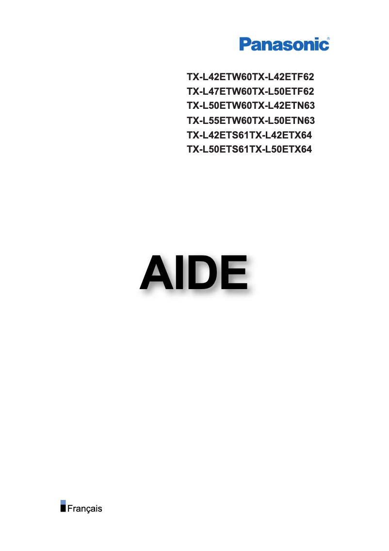 Page 1 of the manual User Manual Panasonic TX-L42ETX64