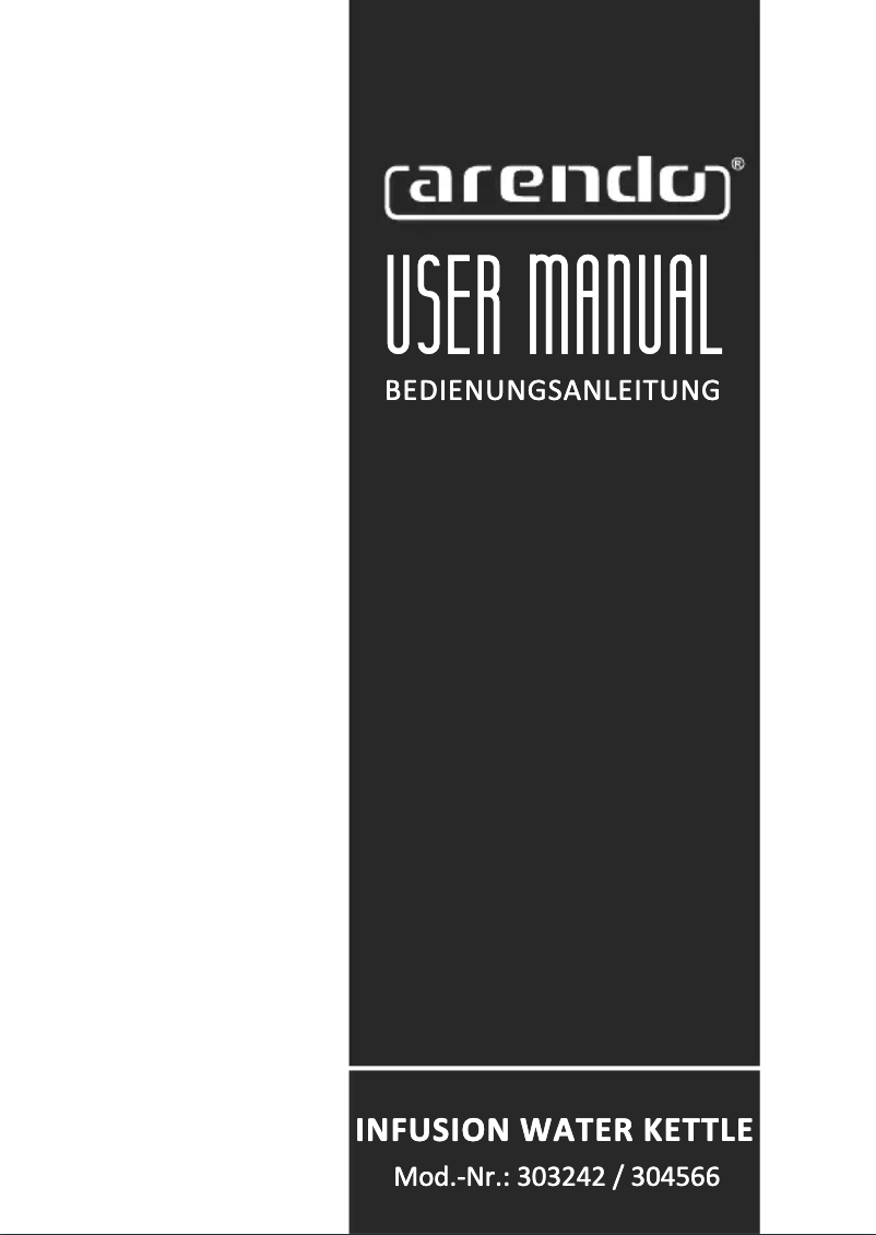 Page 1 of the manual User Manual Arendo Infusion 304566