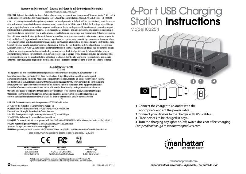 First page image of the manual for 102254